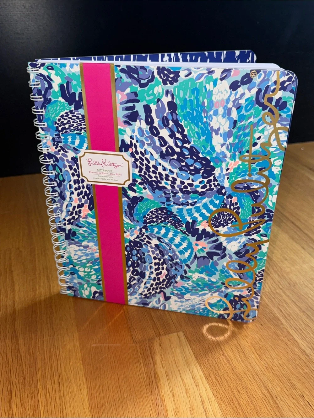 NWT Lilly Pulitzer Notebook Blue & Pink Spiral  Great for school